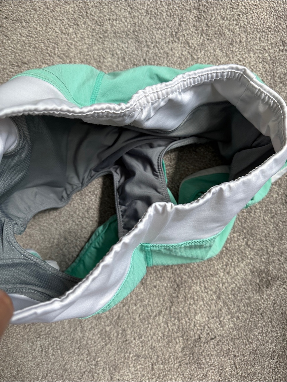 Women's Mint Green Hylete Iris shorts with lining - Picture 5 of 5